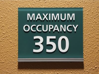 Restaurant Occupancy Load Sign