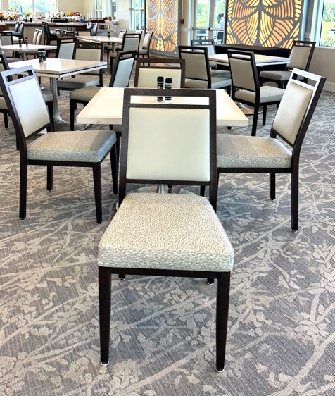 Banquet Chairs close look in Country Club of Coral Springs - banquet furniture case study